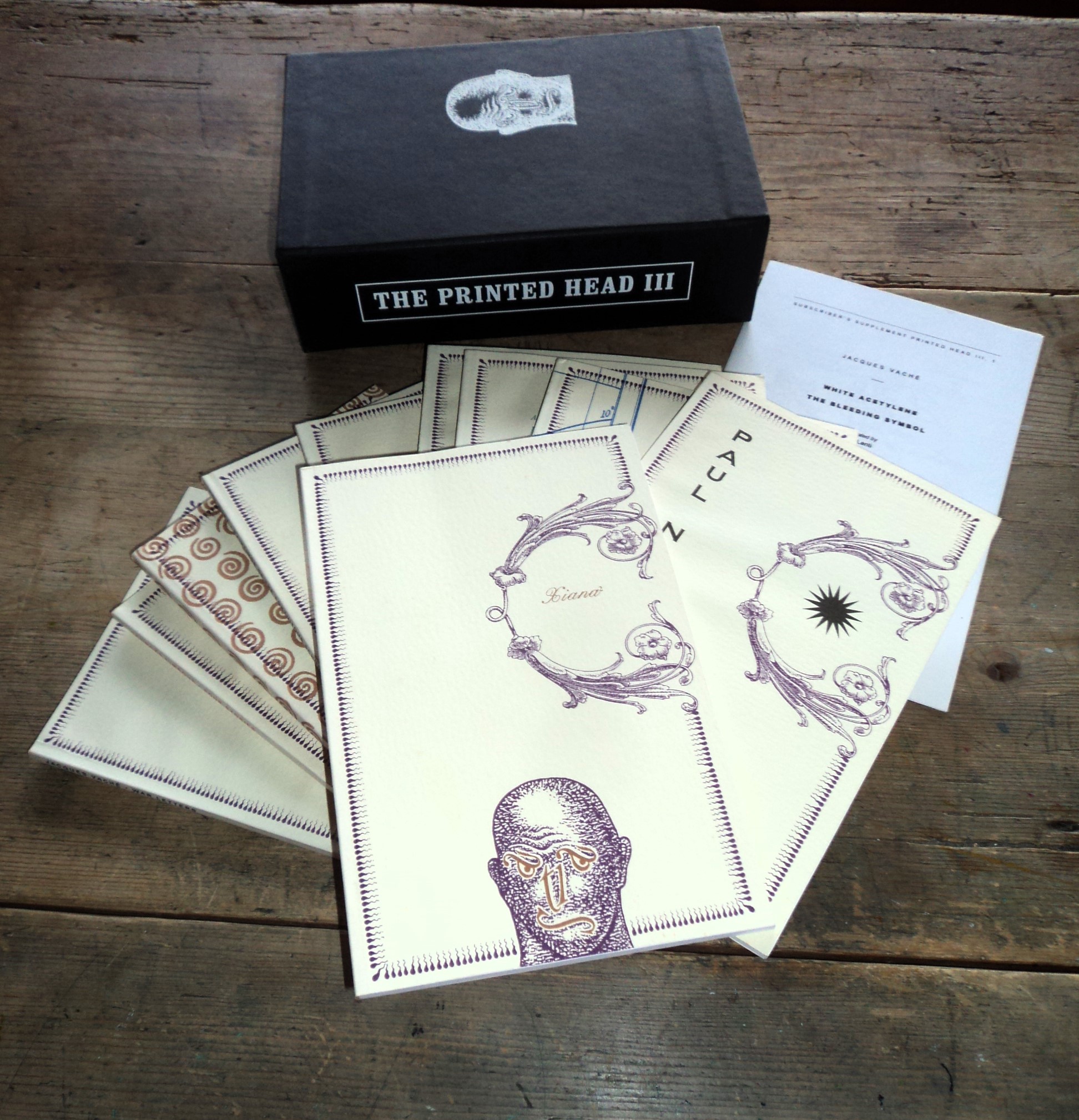 The Printed Head III: Box Set - ten of eleven titles (and with subscriber's supplement) 1. Jacques Vache - War Letters (intro. Andre Breton; trans. Paul Leti); 2. Unica Zurn - The House of Illnesse (trans. Malcolm Green); 4. Alfred Jarry & Henry Meyer - The Antliaclasts (trans. Paul Edwards); 5. Geo